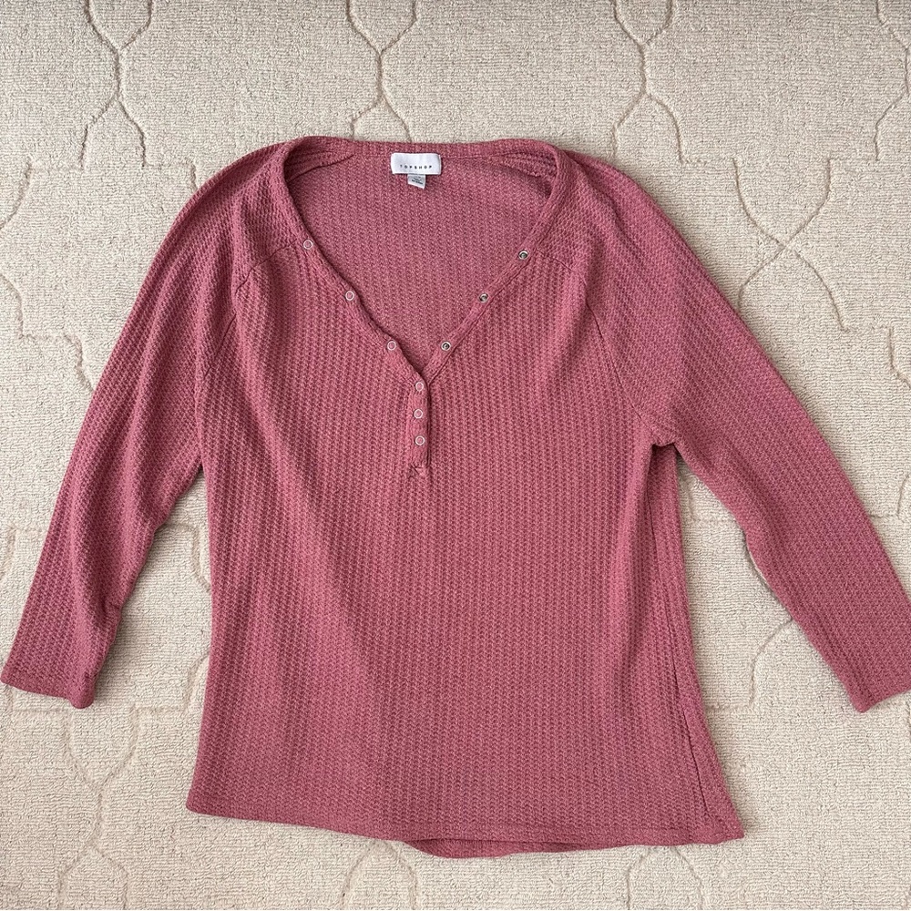 Topshop Thermal Long Sleeve Top
